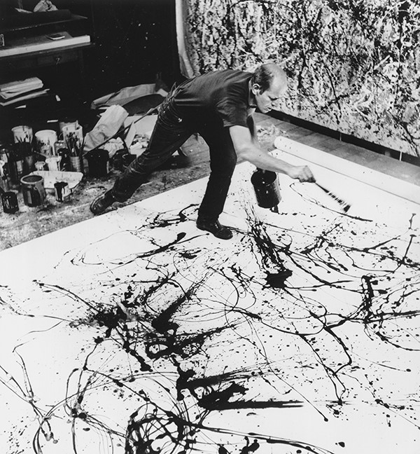 Jackson Pollock dripping paint