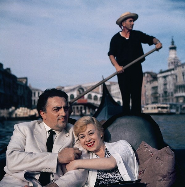 Federico Fellini and Giulietta Masina in Venice (c.1955)