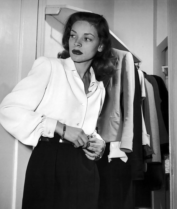 Lauren Bacall at Gotham Hotel, 1945