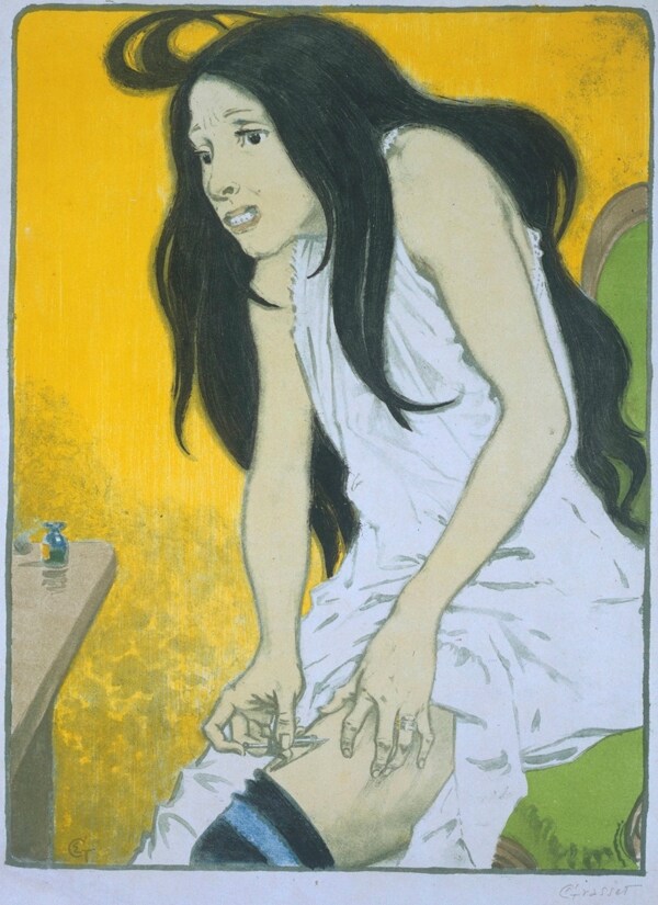 Morphinomane by Eugene Samuel Grasset, France 1897