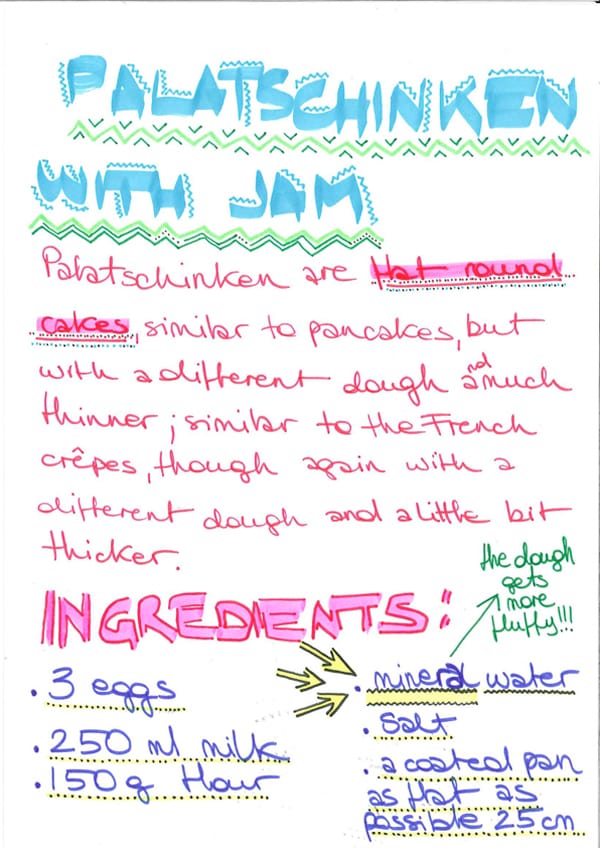 Margherita&#39;s handwritten recipe (pt. 1)