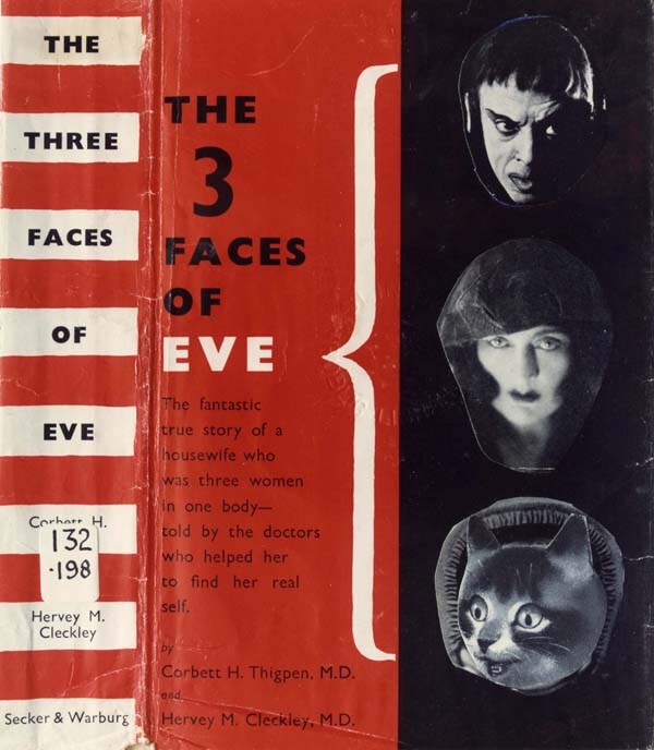 Defaced book jacket of &#39;The 3 Faces of Eve&#39; by Thigpen and C