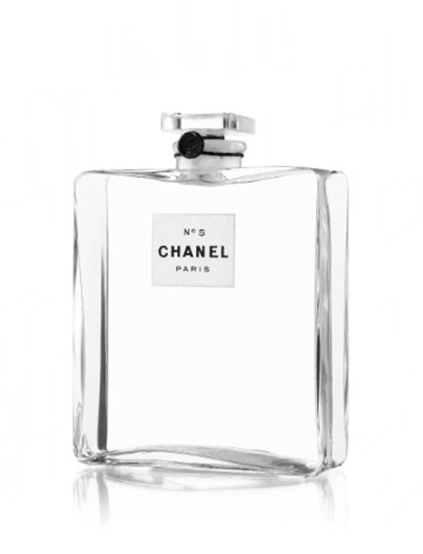 The iconic Chanel No. 5 perfume bottle