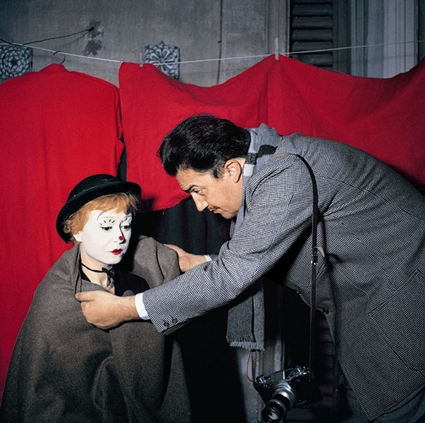 On the set of La Strada (1954)
