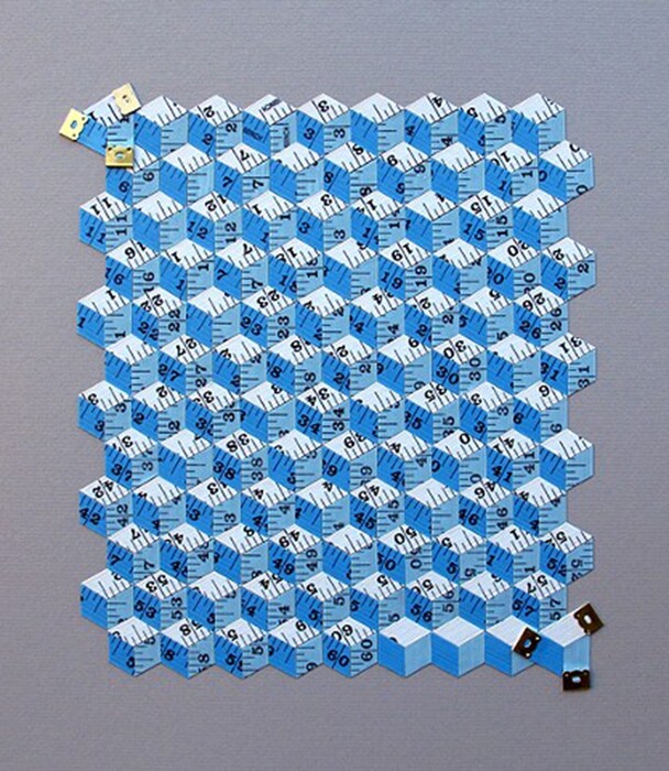 Kristine Lahde, Metric System (blue and white), 2012