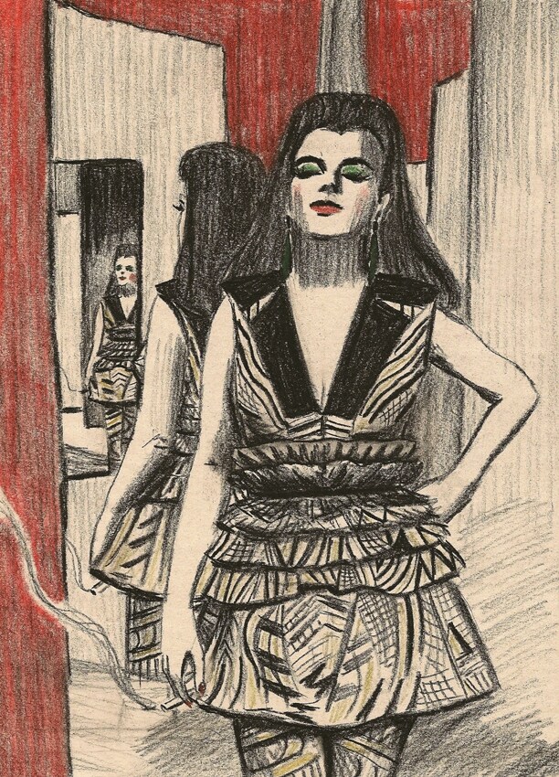 GIvenchy S/S 10 Illustrations by Zoe Taylor