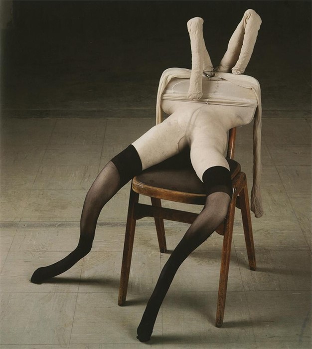 Sarah Lucas, Black and White Bunny #1, 1997