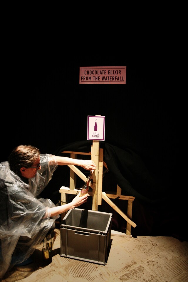 Chocolate elixir from the waterfall