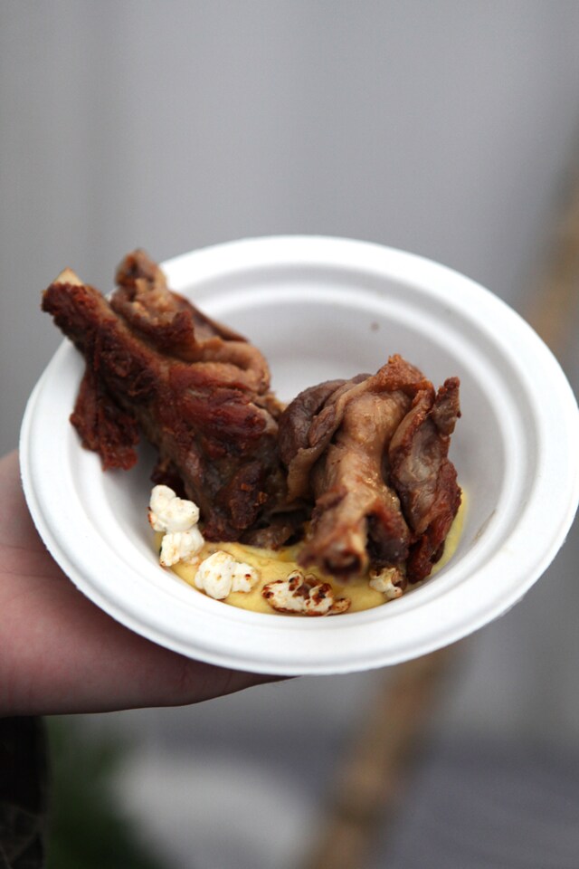 Club Gascon’s spicy duck with popcorn