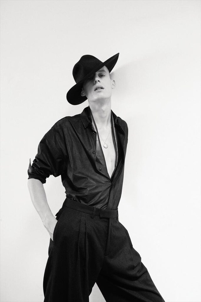 Dior Homme worn with hat by Lock &amp; Co and scarf stylist&#39;s ow