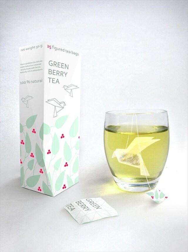 Tea bag design by Russian designer Natalia Ponomareva