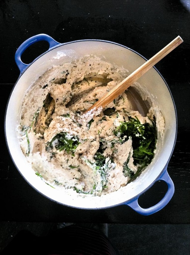 White bean and rocket mash