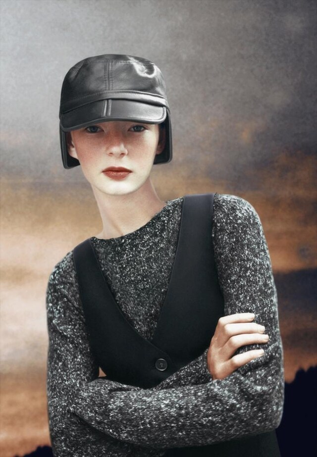 Textured crew neck jumper and tailored waistcoat by Reiss Le