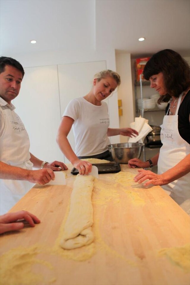 Bertinet assistant instructing at The Bertinet Kitchen