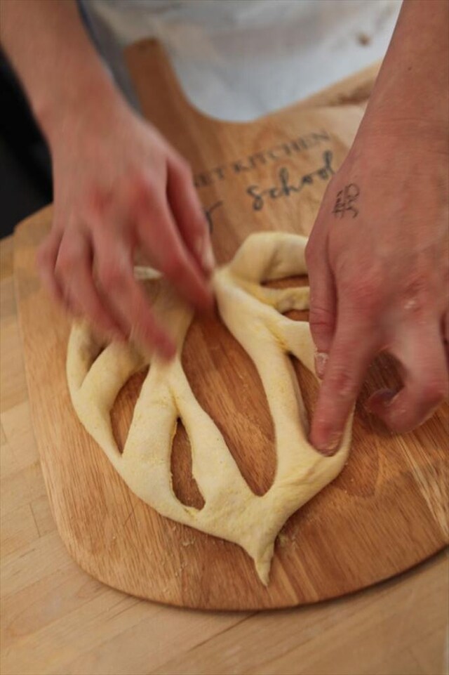 Making Fougasse at The Bertinet Kitchen