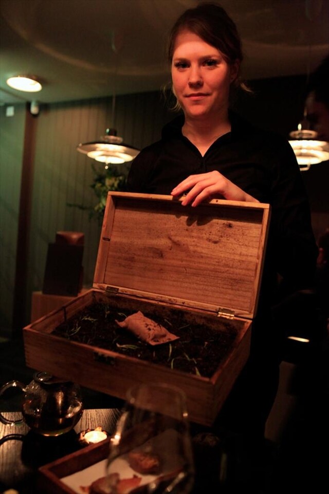 King Richard baked in clay and rosemary, autumn truffle, sha