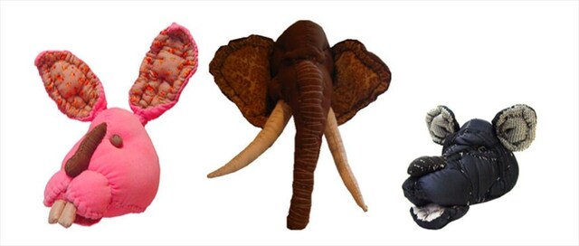 Animal heads, part of Comme des Garçons Love Me Tender holid