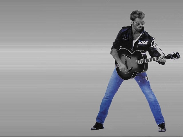 George Michael La Rocka! BSA jacket and Johnson&#39;s boots in t