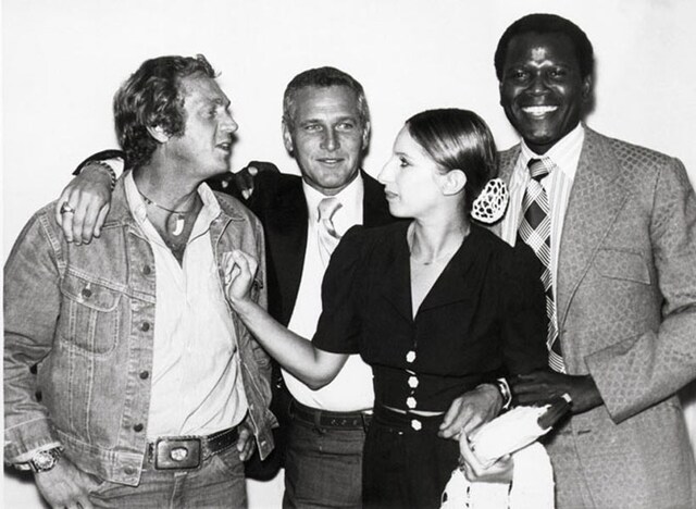 Steve McQueen, Barbra Streisand &amp; Sidney Poitier, 1972
