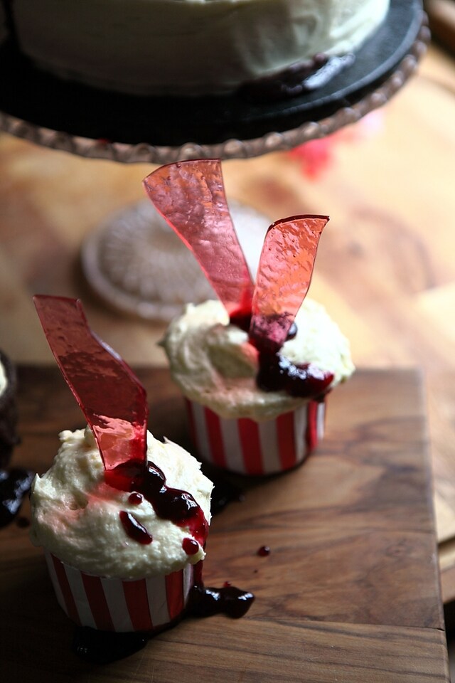 Shattered glass cupcakes