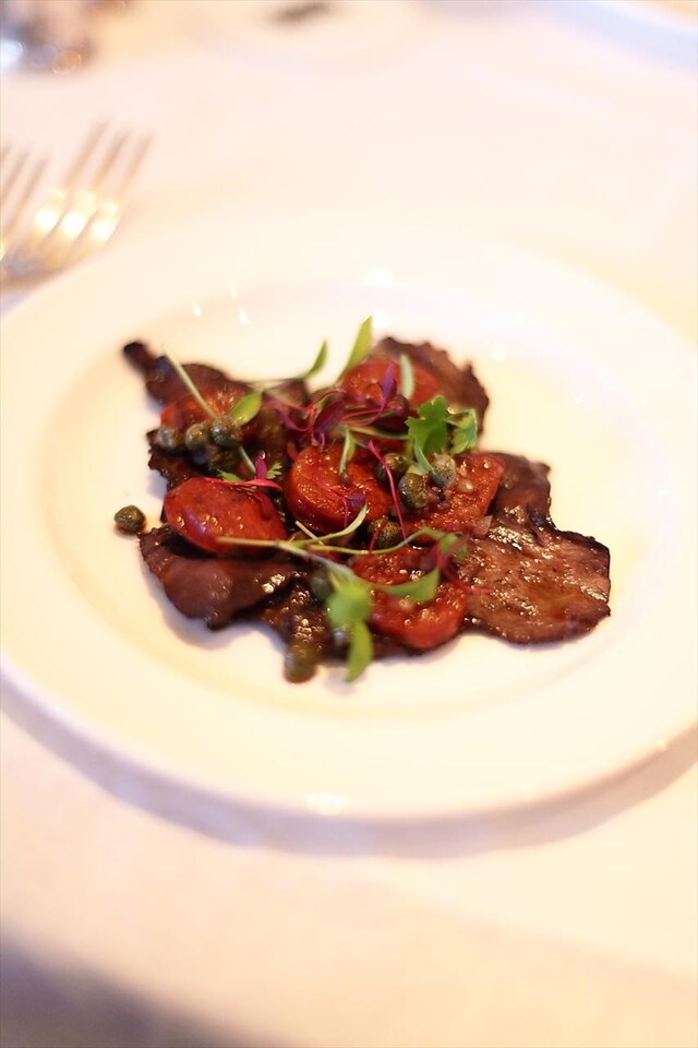 Veal hearts with chorizo