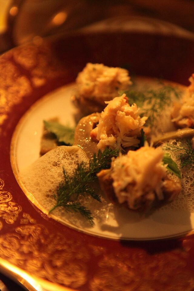 Artichoke and crab at Trangallan