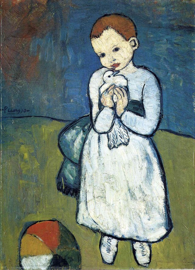 Child with a dove