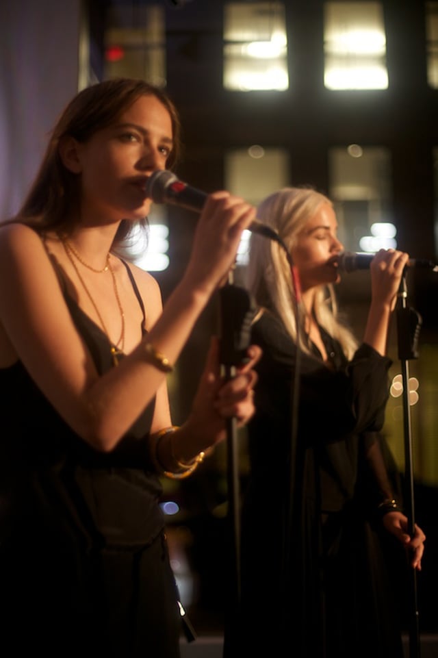 Say Lou Lou performing at the Maiyet launch party