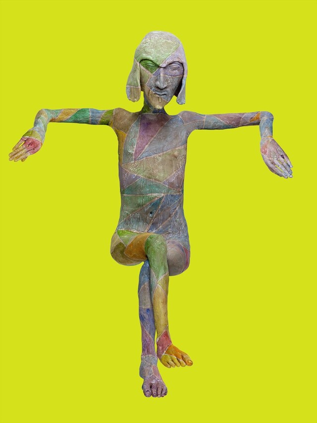 T, Brudder as the letter T, by Francis Upritchard