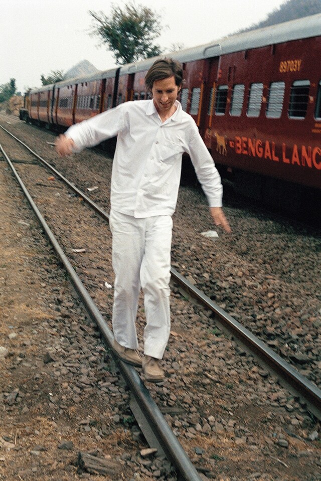 Wes Anderson on set of The Darjeeling Limited, 2007