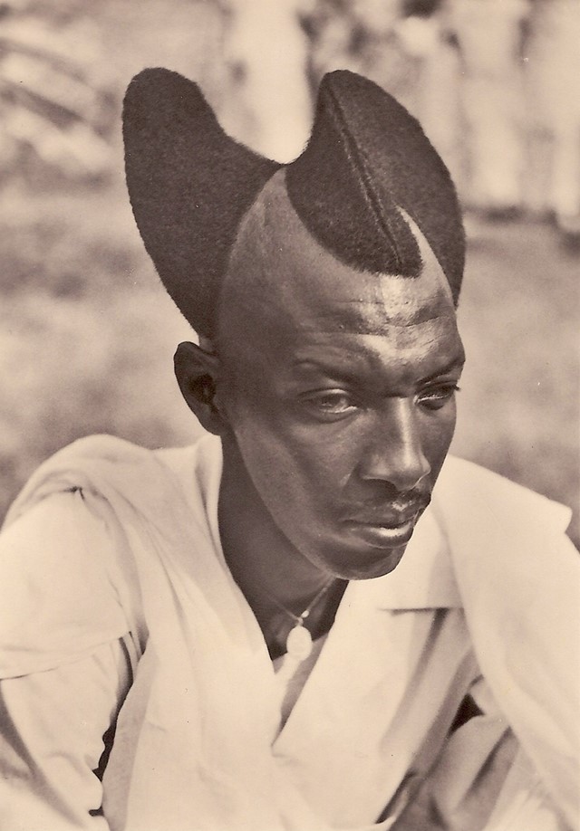 Tutsi chief with a &#39;Mutussi&#39; style, Rwanda, 1923