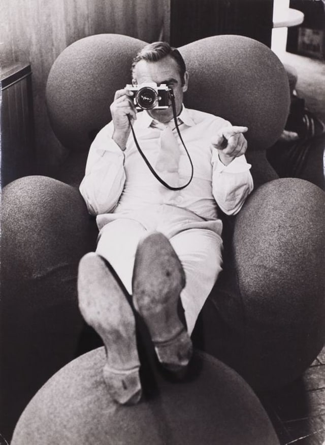 Sean Connery as James Bond on the set of Diamonds Are Foreve