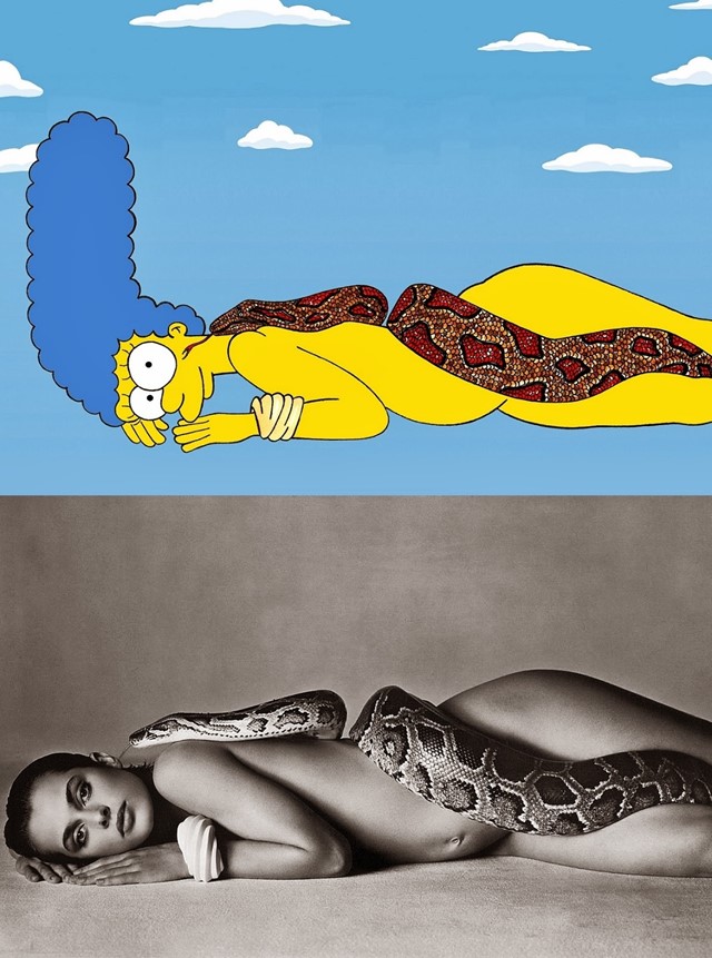 Marge Simpson as Nastassja Kinski and the Serpent by Richard