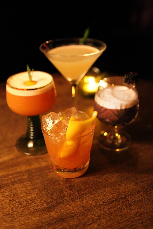 Cocktails at Ruby&#39;s (L-R) Bloody Ruby, Chilli Apple Martini,