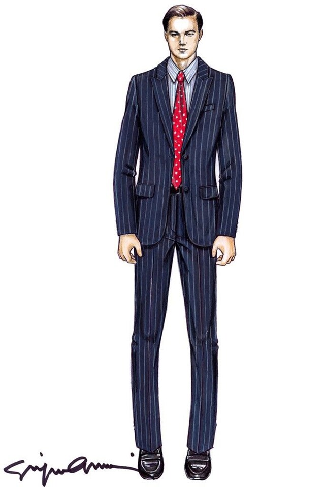 Sketch for The Wolf of Wall Street Costumes