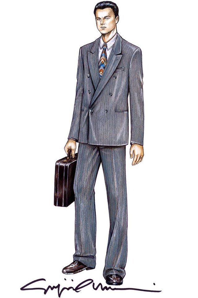 Sketch for The Wolf of Wall Street Costumes