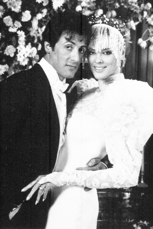 Sylvester Stallone &amp; Brigitte Nielson on their wedding day, 