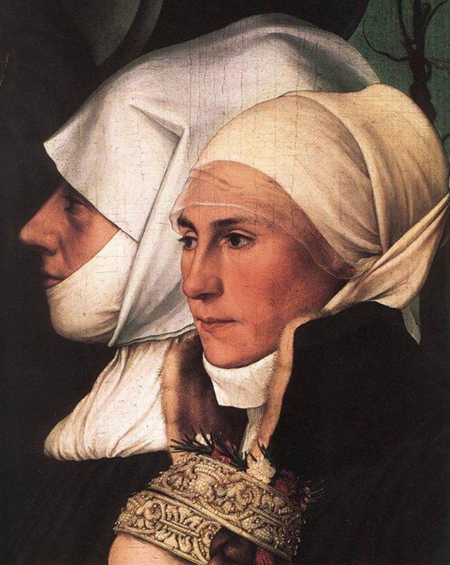 Hans Holbein the Younger (1498-1543), Detail Darmstadt Madon