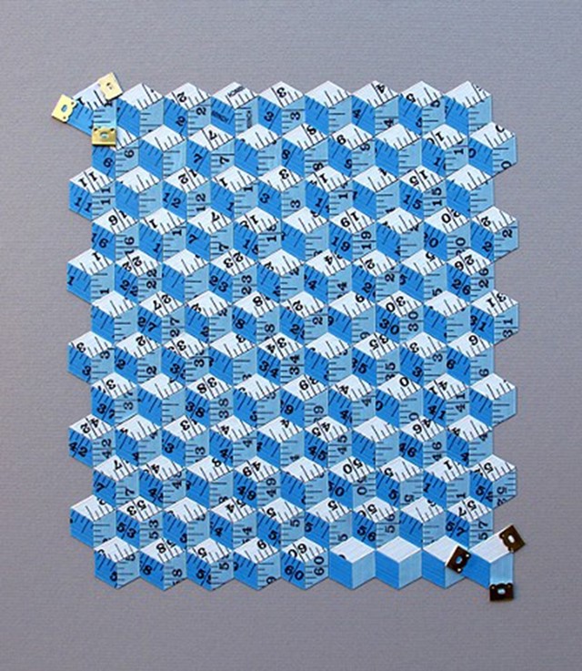 Kristine Lahde, Metric System (blue and white), 2012