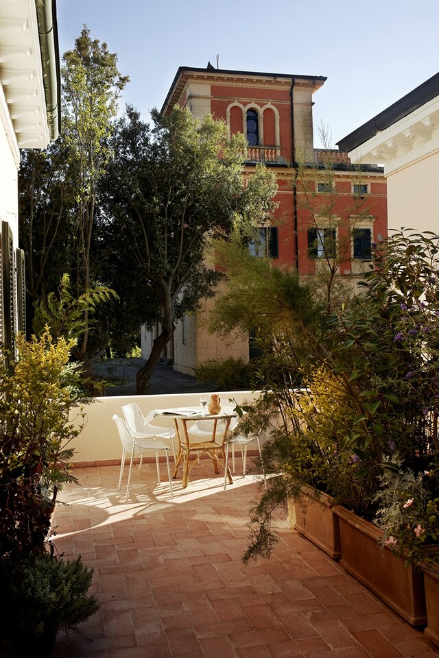 Private terrace and view of the villa