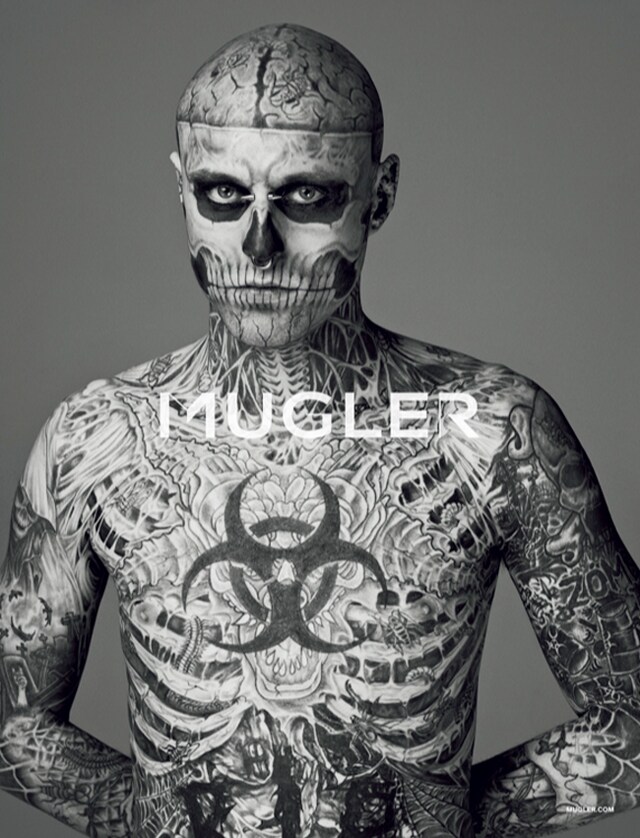 Rick Genest for Mugler