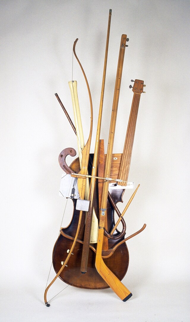 Ken Butler, Pool Cue Archery Bow Cello, 1981