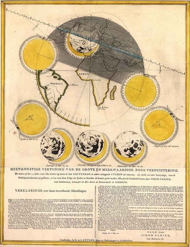 Dutch Eclipse Map, 1748