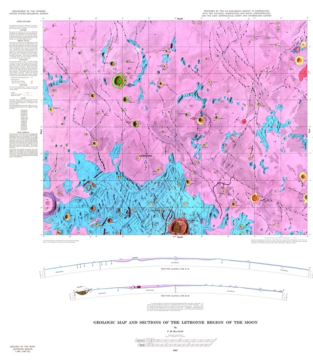Geologic Map and Sections of the Letronne Region of the Moon