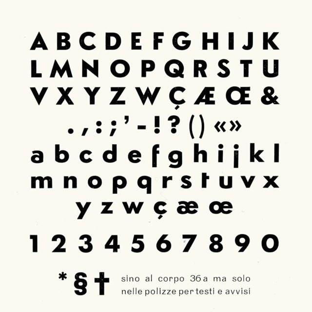 The original type specimen page 36pt Semplicità used for the