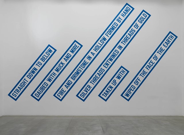 DAUBED WITH MUCK AND MIRE, 1988, Lawrence Weiner, © Lawrence
