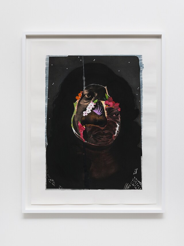 Nathaniel Mary Quinn, Flower Face, 2014