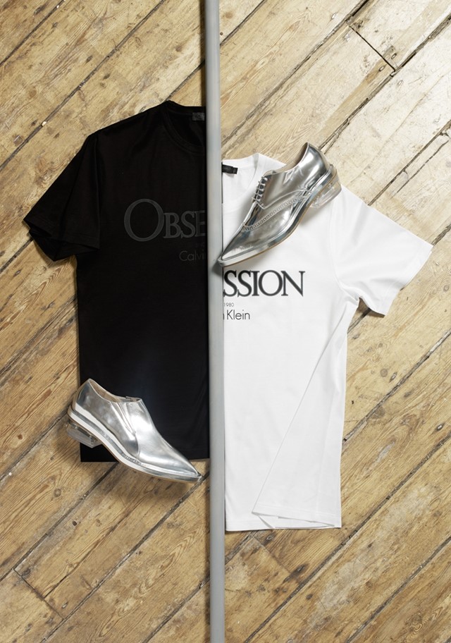Calvin Klein OBSESSION T-shirts &amp; Simone Rocha silver shoes