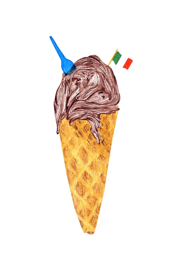 Ice cream served at Gelateria Solferino