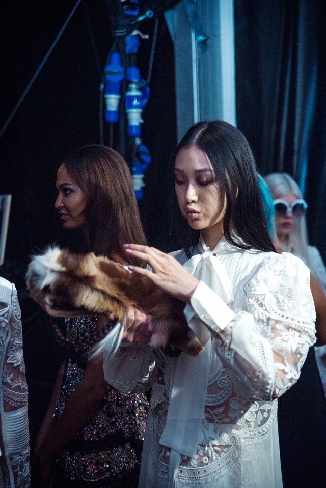 Joan Smalls and So Ra Choi for Roberto Cavalli S/S15